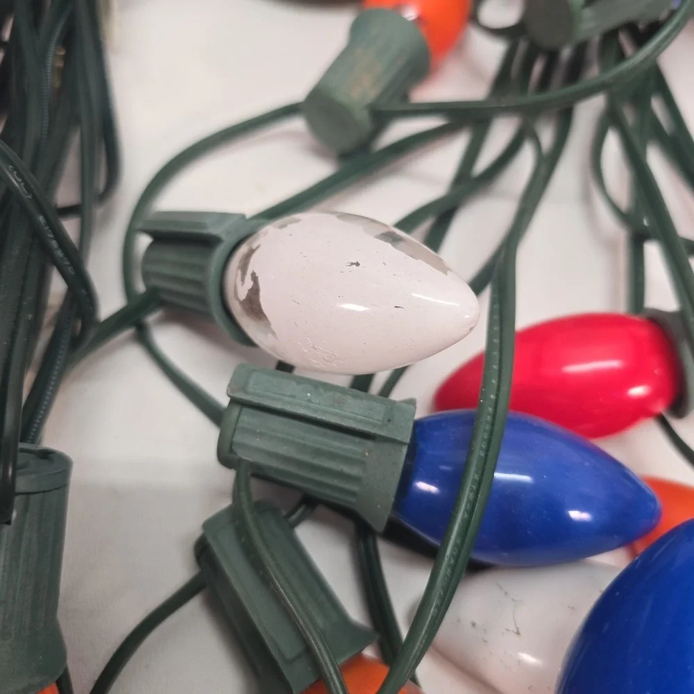 4 Sets of Sylvania Christmas Lights Vintage Indoor/Outdoor 25 C9 Bulbs/String